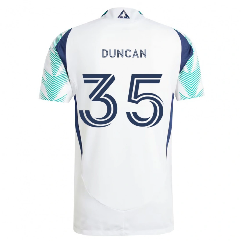 Danxen Niño Camiseta Nakye Greenidge-Duncan #35 Blanco Azul Marino Verde Claro 2ª Equipación 2026/27 La Camisa México