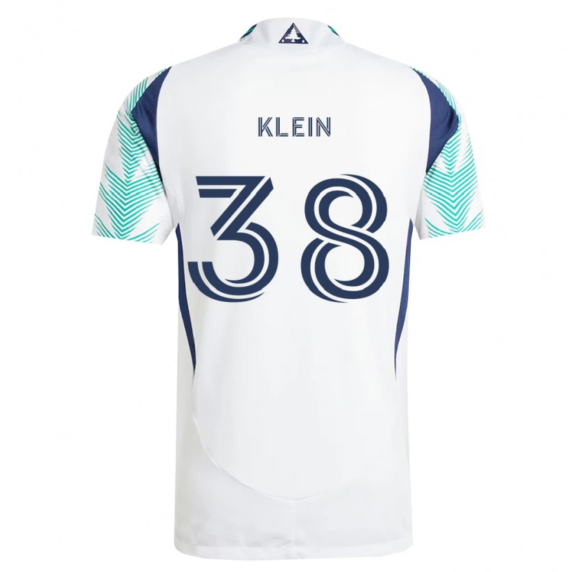Danxen Niño Camiseta Eric Klein #38 Blanco Azul Marino Verde Claro 2ª Equipación 2026/27 La Camisa México