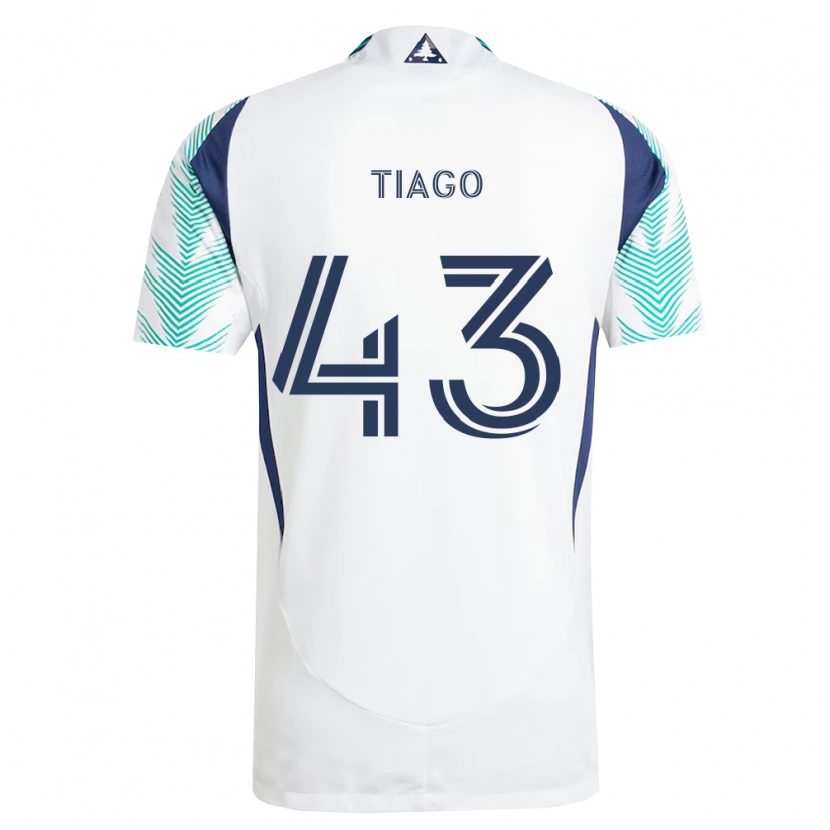 Danxen Niño Camiseta Santiago Suárez #43 Blanco Azul Marino Verde Claro 2ª Equipación 2026/27 La Camisa México