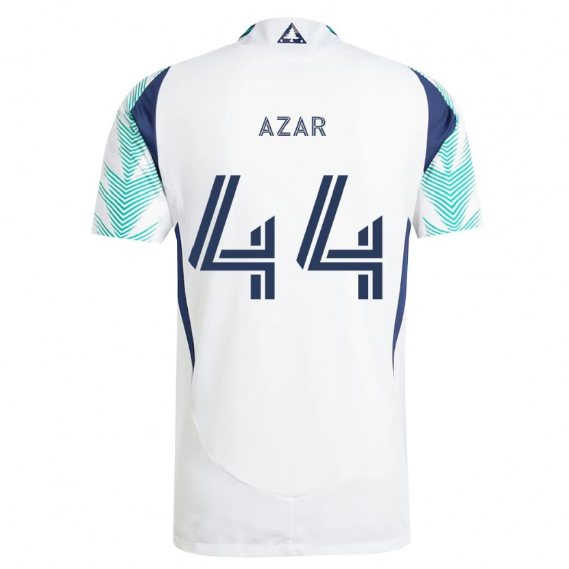 Danxen Niño Camiseta Logan Azar #44 Blanco Azul Marino Verde Claro 2ª Equipación 2026/27 La Camisa México