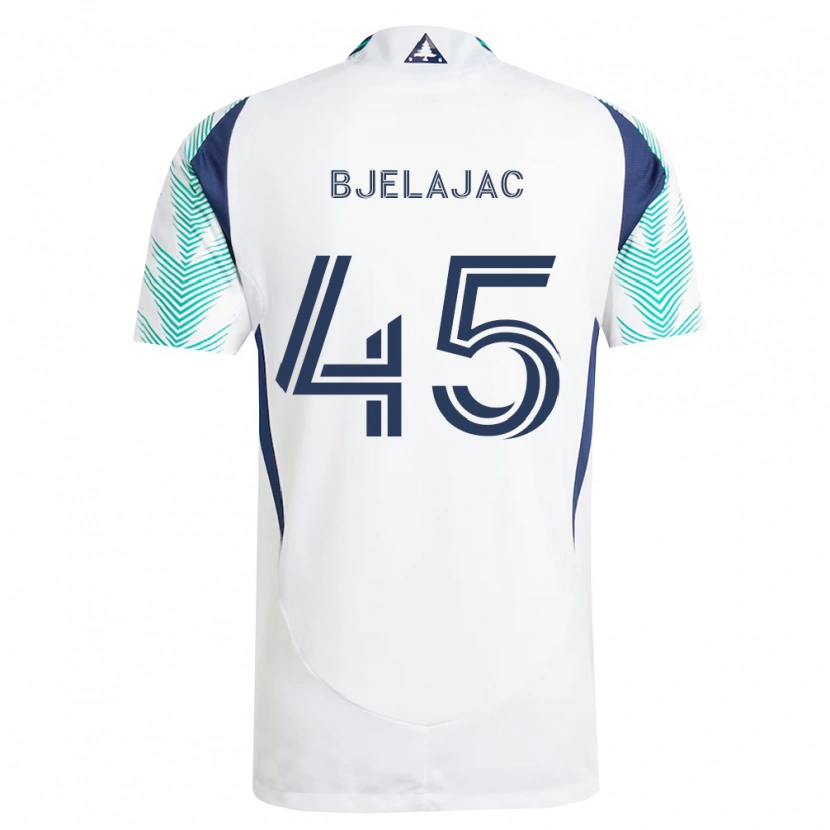 Danxen Niño Camiseta Andrej Bjelajac #45 Blanco Azul Marino Verde Claro 2ª Equipación 2026/27 La Camisa México