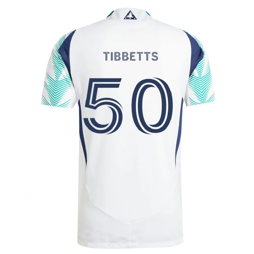Danxen Niño Camiseta Matthew Tibbetts #50 Blanco Azul Marino Verde Claro 2ª Equipación 2026/27 La Camisa México