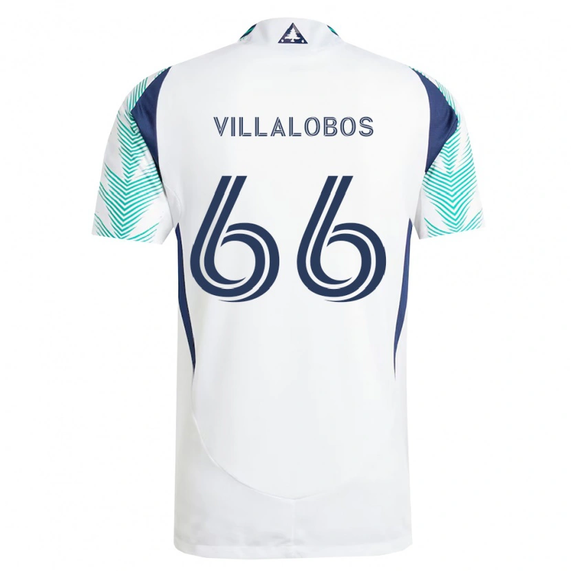 Danxen Niño Camiseta Ivan Villalobos #66 Blanco Azul Marino Verde Claro 2ª Equipación 2026/27 La Camisa México