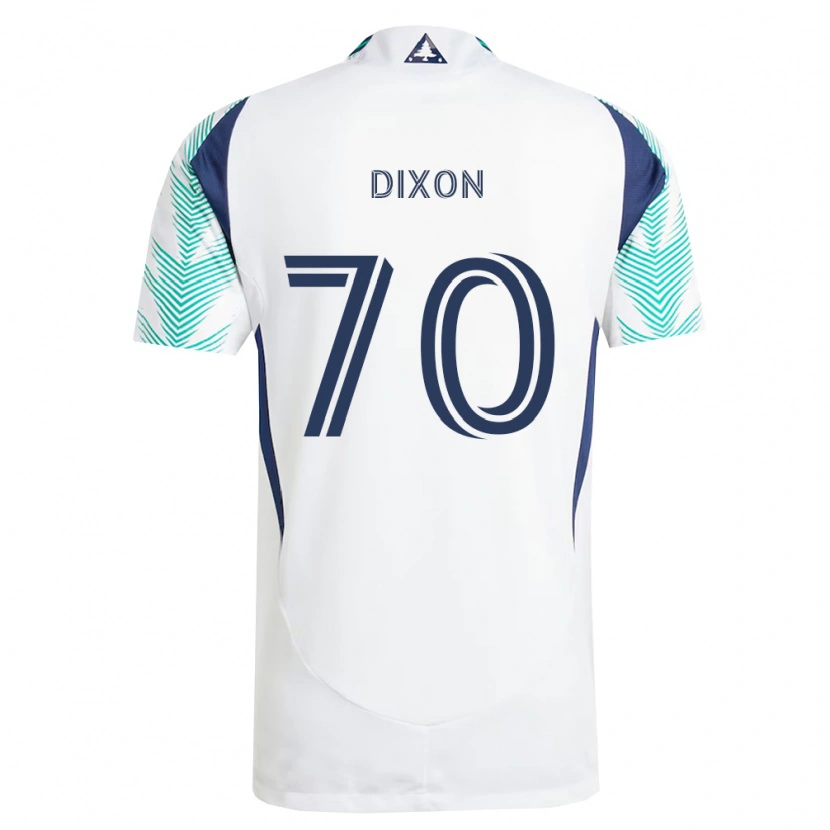 Danxen Niño Camiseta Daniel Dixon #70 Blanco Azul Marino Verde Claro 2ª Equipación 2026/27 La Camisa México