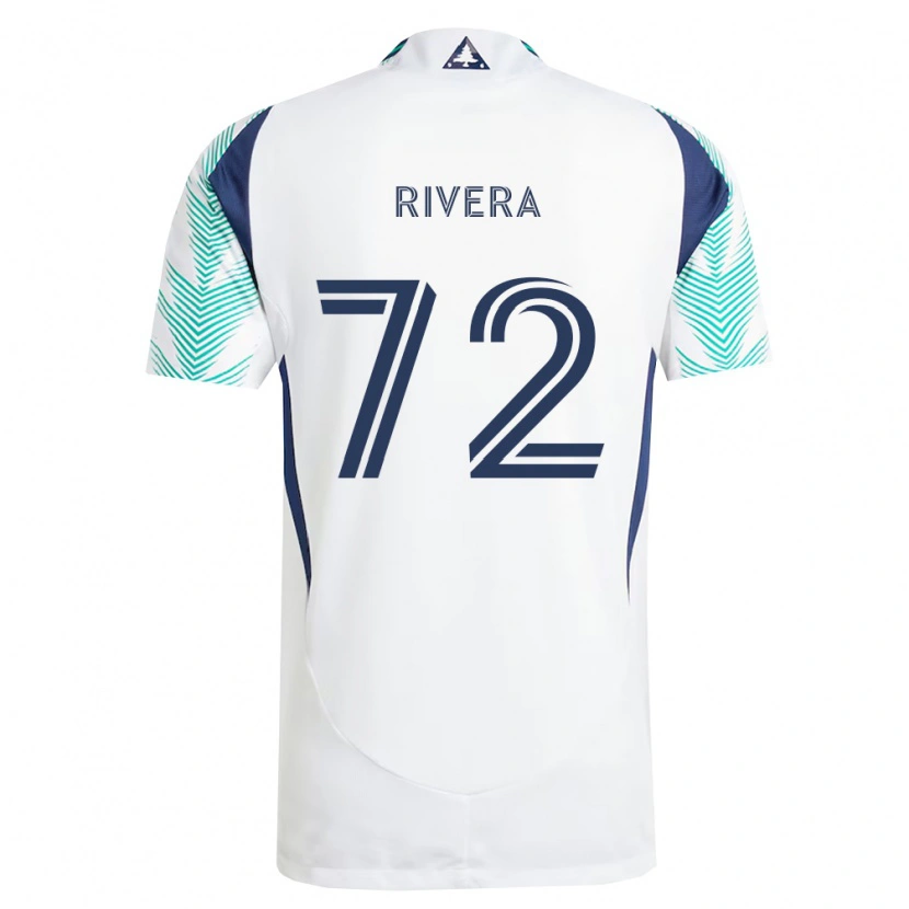 Danxen Niño Camiseta Damián Rivera #72 Blanco Azul Marino Verde Claro 2ª Equipación 2026/27 La Camisa México