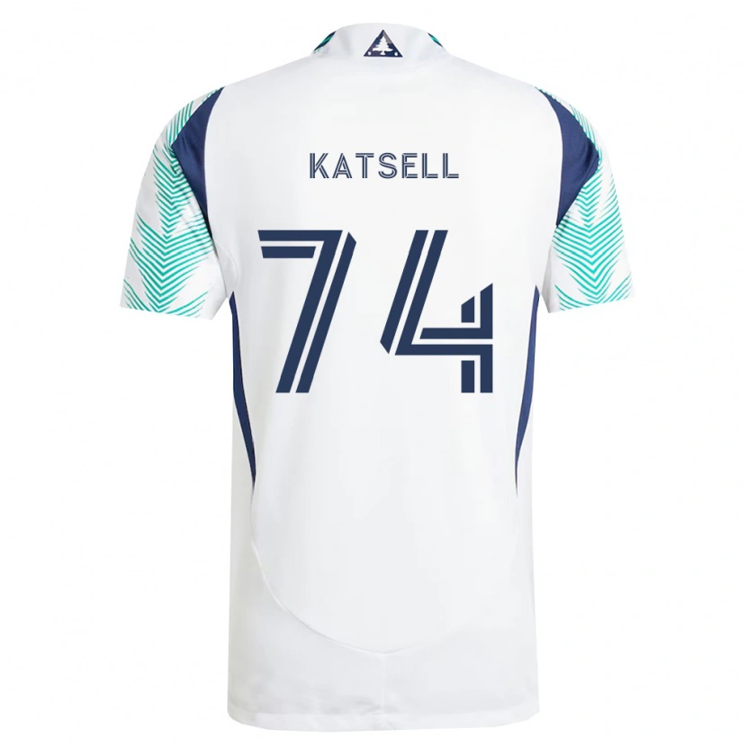 Danxen Niño Camiseta Levi Katsell #74 Blanco Azul Marino Verde Claro 2ª Equipación 2026/27 La Camisa México