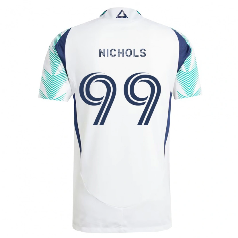 Danxen Niño Camiseta Robert Nichols #99 Blanco Azul Marino Verde Claro 2ª Equipación 2026/27 La Camisa México