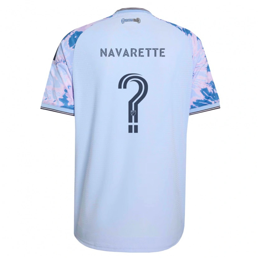 Danxen Niño Camiseta Samuel Navarette #0 Azul Real Blanco Negro 2ª Equipación 2026/27 La Camisa México