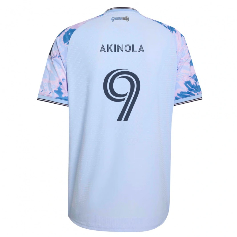 Danxen Niño Camiseta Ayo Akinola #9 Azul Real Blanco Negro 2ª Equipación 2026/27 La Camisa México
