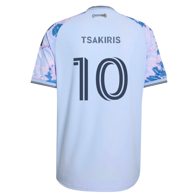 Danxen Niño Camiseta Niko Tsakiris #10 Azul Real Blanco Negro 2ª Equipación 2026/27 La Camisa México