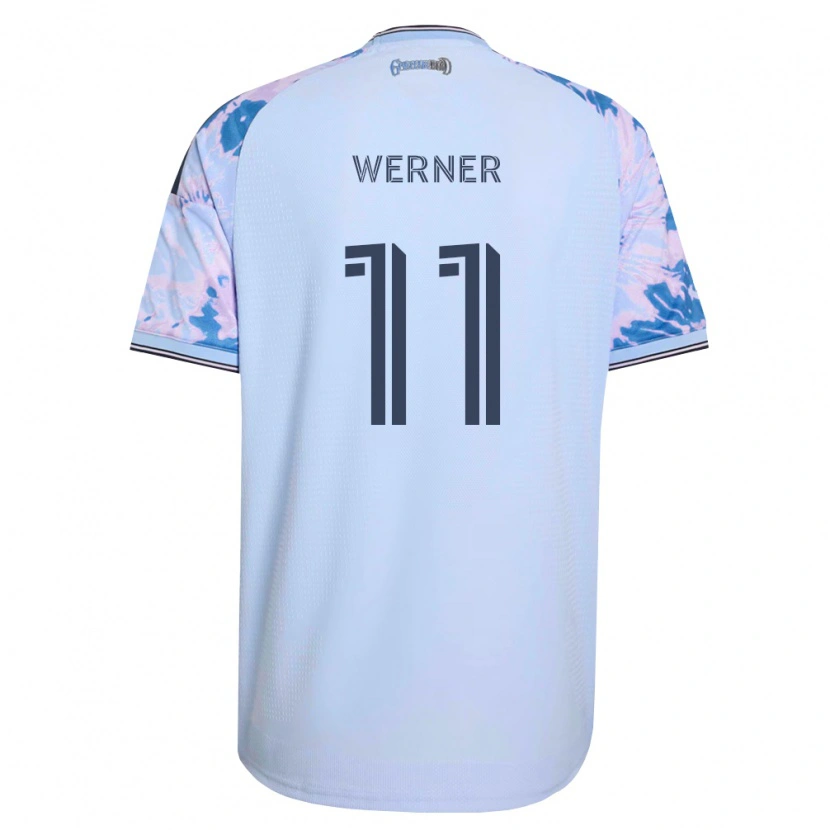 Danxen Niño Camiseta Timo Werner #11 Azul Real Blanco Negro 2ª Equipación 2026/27 La Camisa México