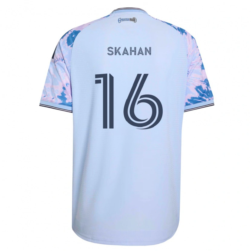 Danxen Niño Camiseta Jack Skahan #16 Azul Real Blanco Negro 2ª Equipación 2026/27 La Camisa México