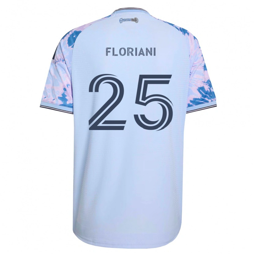 Danxen Niño Camiseta Max Floriani #25 Azul Real Blanco Negro 2ª Equipación 2026/27 La Camisa México