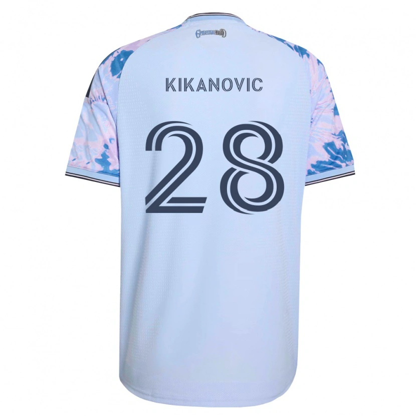 Danxen Niño Camiseta Benji Kikanović #28 Azul Real Blanco Negro 2ª Equipación 2026/27 La Camisa México