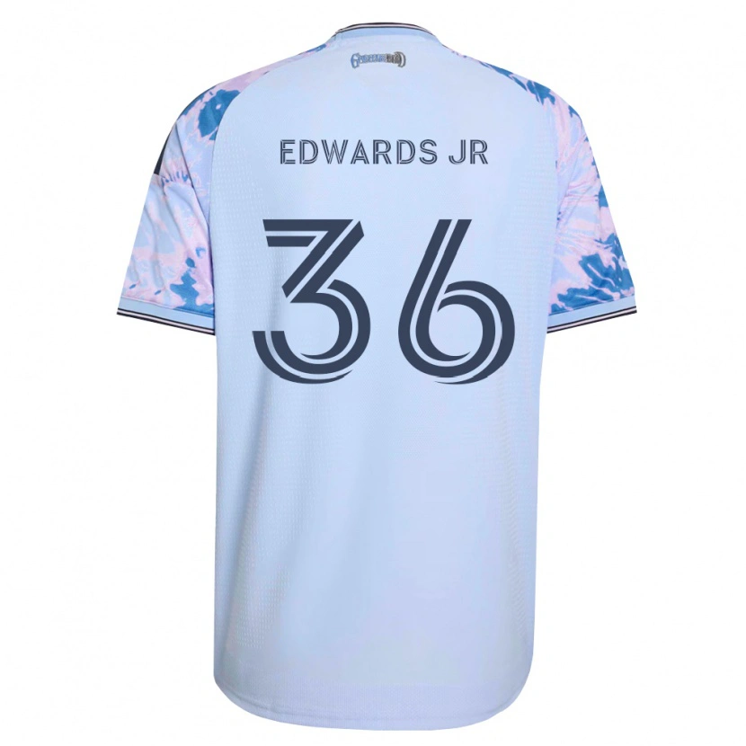 Danxen Niño Camiseta Earl Edwards Jr. #36 Azul Real Blanco Negro 2ª Equipación 2026/27 La Camisa México
