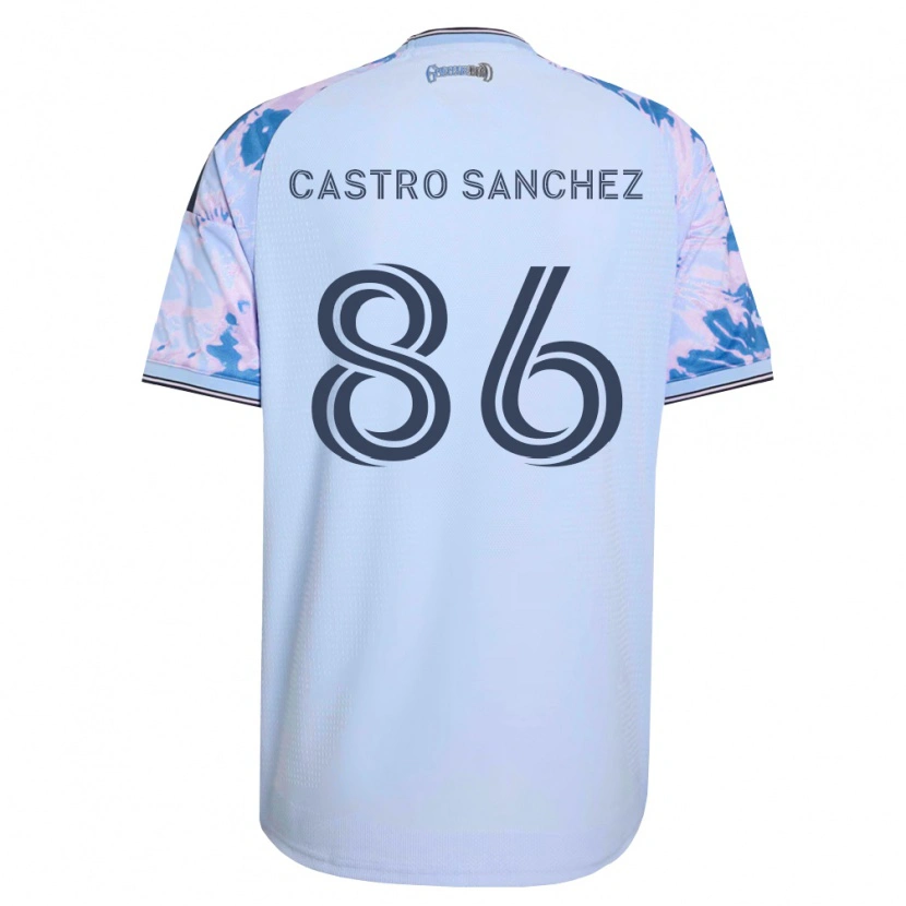 Danxen Niño Camiseta Andy Castro Sanchez #86 Azul Real Blanco Negro 2ª Equipación 2026/27 La Camisa México