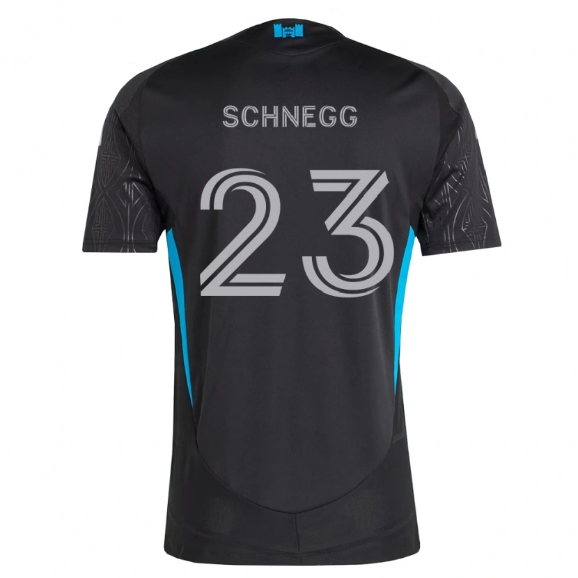 Danxen Niño Camiseta David Schnegg #23 Negro Blanco Azul Cielo 2ª Equipación 2026/27 La Camisa México