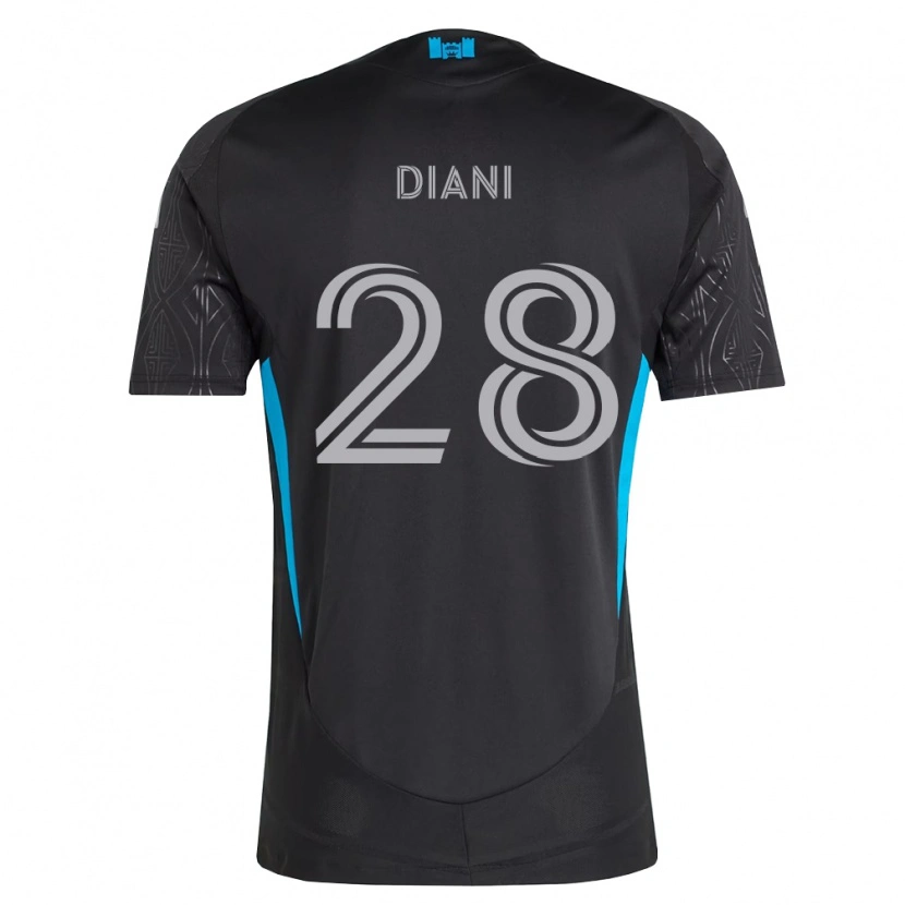 Danxen Niño Camiseta Djibril Diani #28 Negro Blanco Azul Cielo 2ª Equipación 2026/27 La Camisa México