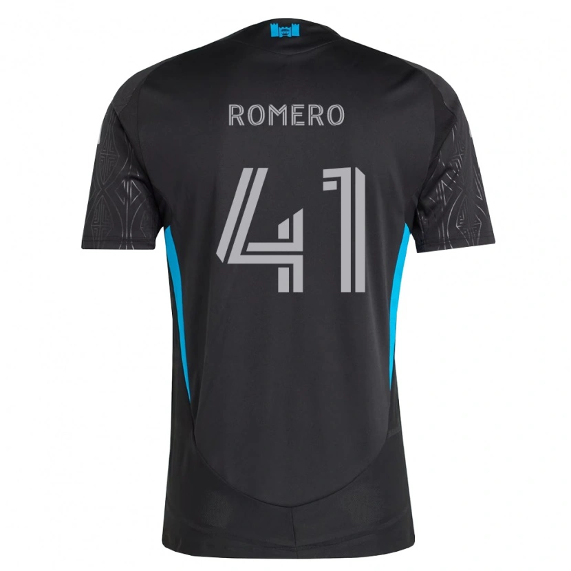 Danxen Niño Camiseta Brian Romero #41 Negro Blanco Azul Cielo 2ª Equipación 2026/27 La Camisa México