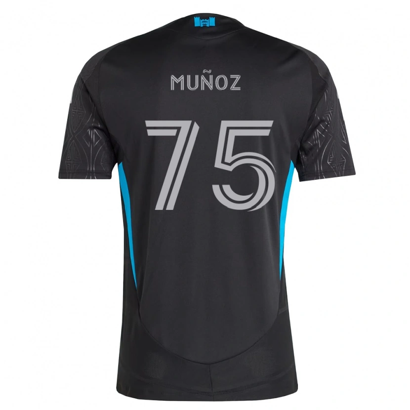 Danxen Niño Camiseta Jeremiah Muñoz #75 Negro Blanco Azul Cielo 2ª Equipación 2026/27 La Camisa México