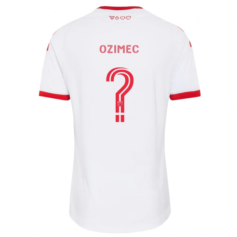 Danxen Niño Camiseta Lucas Ozimec #0 Blanco Rojo Negro 2ª Equipación 2026/27 La Camisa México