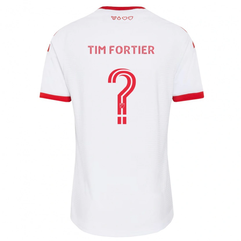Danxen Niño Camiseta Tim Fortier #0 Blanco Rojo Negro 2ª Equipación 2026/27 La Camisa México