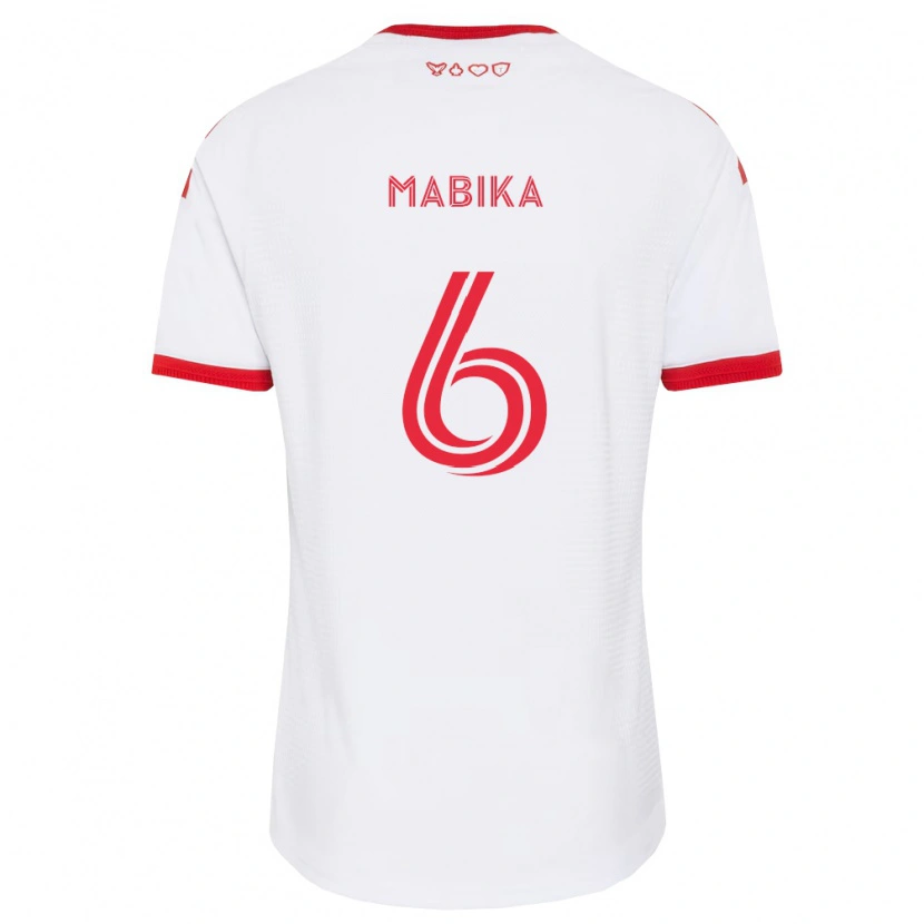 Danxen Niño Camiseta Aimé Mabika #6 Blanco Rojo Negro 2ª Equipación 2026/27 La Camisa México