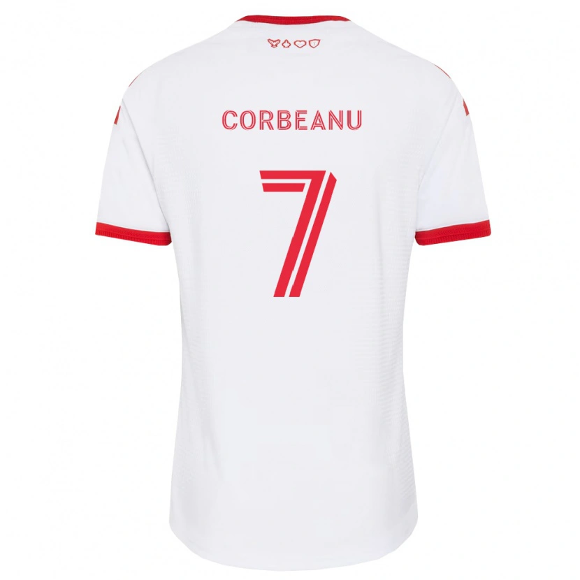 Danxen Niño Camiseta Theo Corbeanu #7 Blanco Rojo Negro 2ª Equipación 2026/27 La Camisa México
