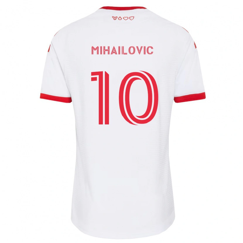 Danxen Niño Camiseta Djordje Mihailovic #10 Blanco Rojo Negro 2ª Equipación 2026/27 La Camisa México