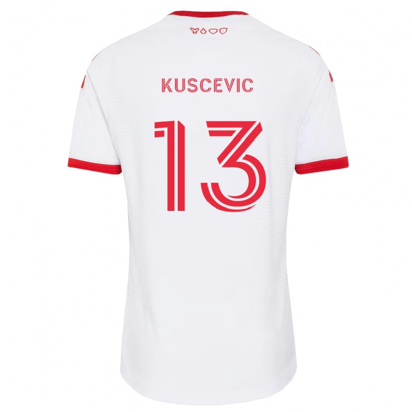 Danxen Niño Camiseta Benjamín Kuscevic #13 Blanco Rojo Negro 2ª Equipación 2026/27 La Camisa México