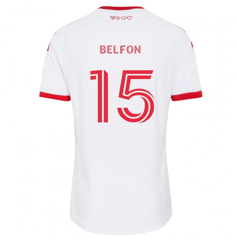 Danxen Niño Camiseta Quinton Belfon #15 Blanco Rojo Negro 2ª Equipación 2026/27 La Camisa México