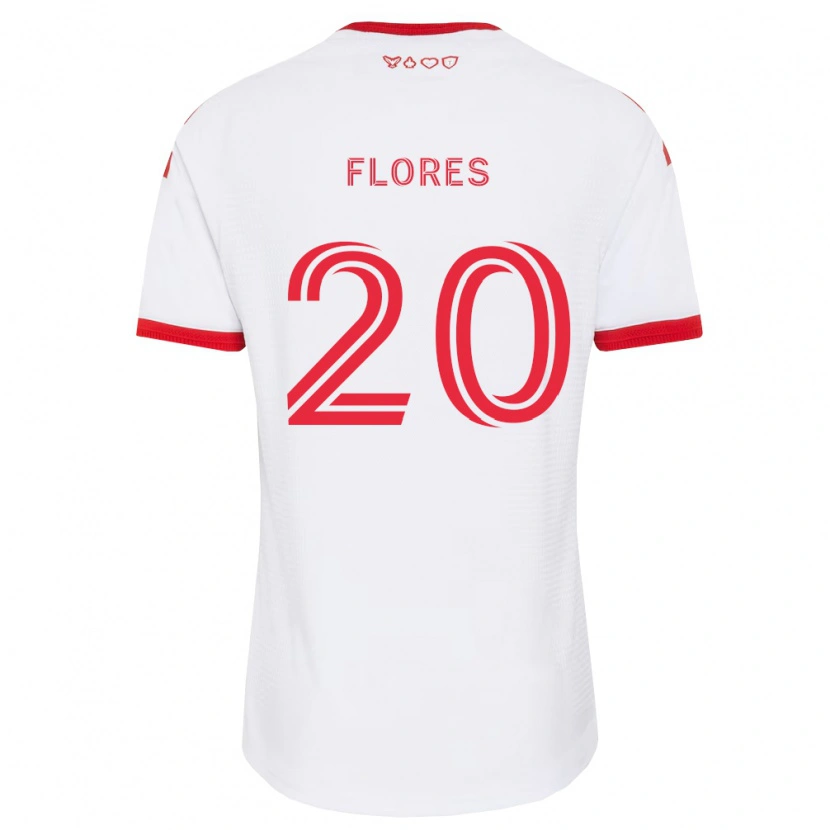 Danxen Niño Camiseta Deybi Flores #20 Blanco Rojo Negro 2ª Equipación 2026/27 La Camisa México