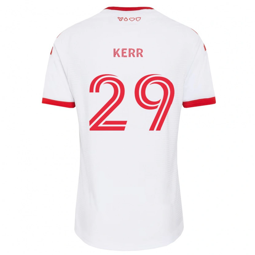 Danxen Niño Camiseta Deandre Kerr #29 Blanco Rojo Negro 2ª Equipación 2026/27 La Camisa México