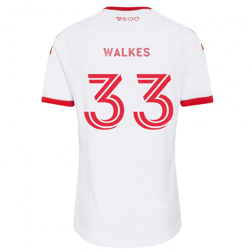 Danxen Niño Camiseta Reshaun Walkes #33 Blanco Rojo Negro 2ª Equipación 2026/27 La Camisa México