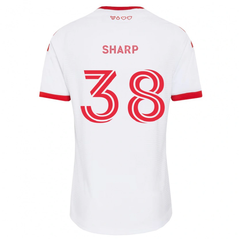 Danxen Niño Camiseta Charlie Sharp #38 Blanco Rojo Negro 2ª Equipación 2026/27 La Camisa México