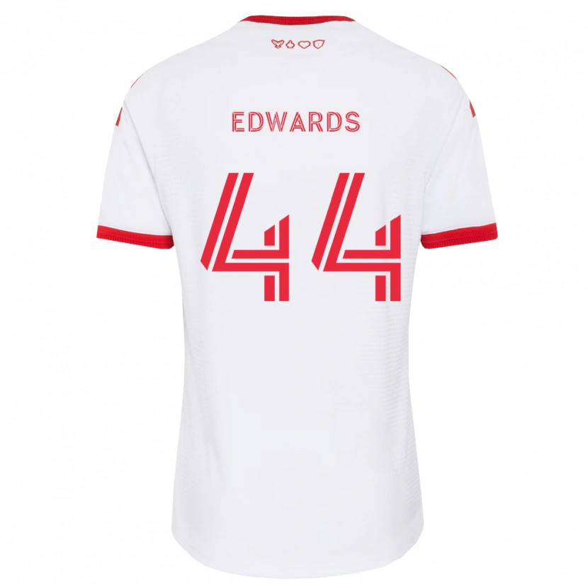 Danxen Niño Camiseta Raheem Edwards #44 Blanco Rojo Negro 2ª Equipación 2026/27 La Camisa México