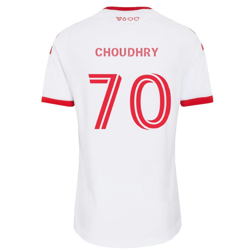 Danxen Niño Camiseta Benjamin Choudhry #70 Blanco Rojo Negro 2ª Equipación 2026/27 La Camisa México