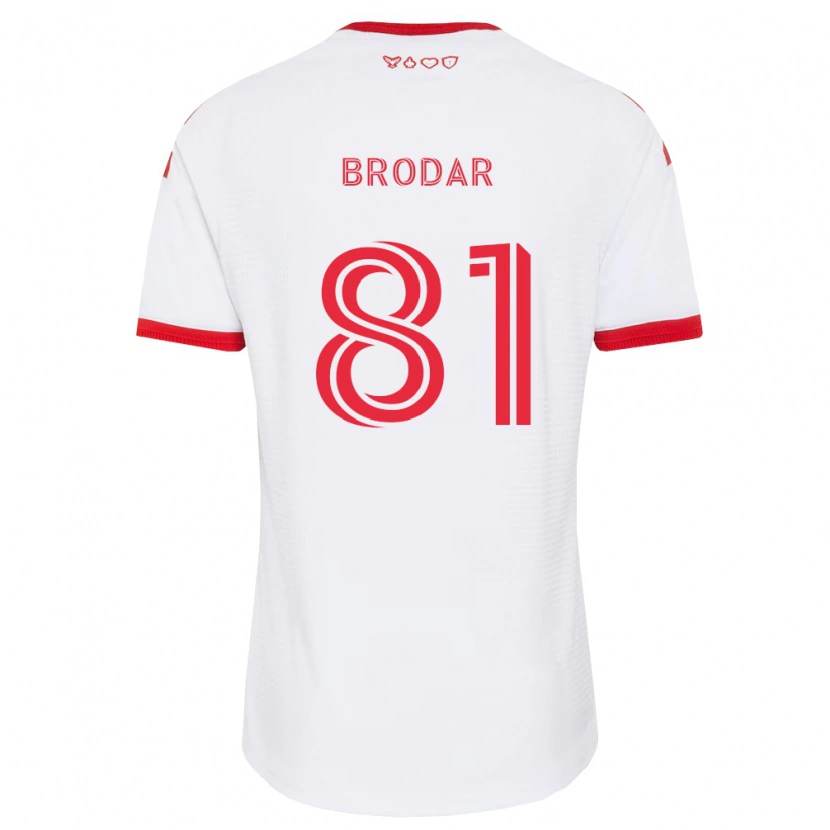 Danxen Niño Camiseta Niko Brodar #81 Blanco Rojo Negro 2ª Equipación 2026/27 La Camisa México