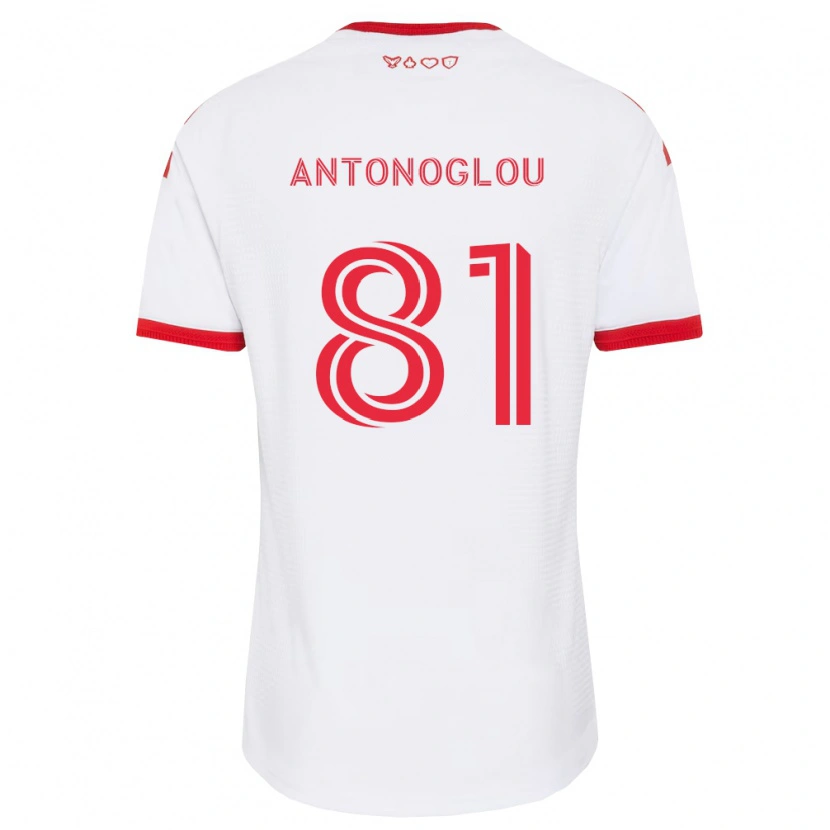 Danxen Niño Camiseta Themi Antonoglou #81 Blanco Rojo Negro 2ª Equipación 2026/27 La Camisa México