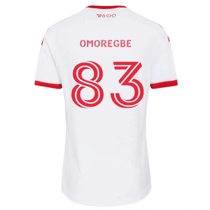 Danxen Niño Camiseta Edwin Omoregbe #83 Blanco Rojo Negro 2ª Equipación 2026/27 La Camisa México