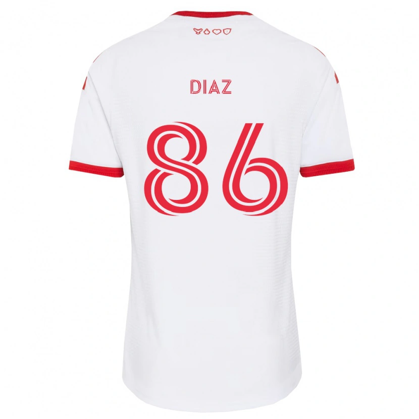Danxen Niño Camiseta Alec Díaz #86 Blanco Rojo Negro 2ª Equipación 2026/27 La Camisa México