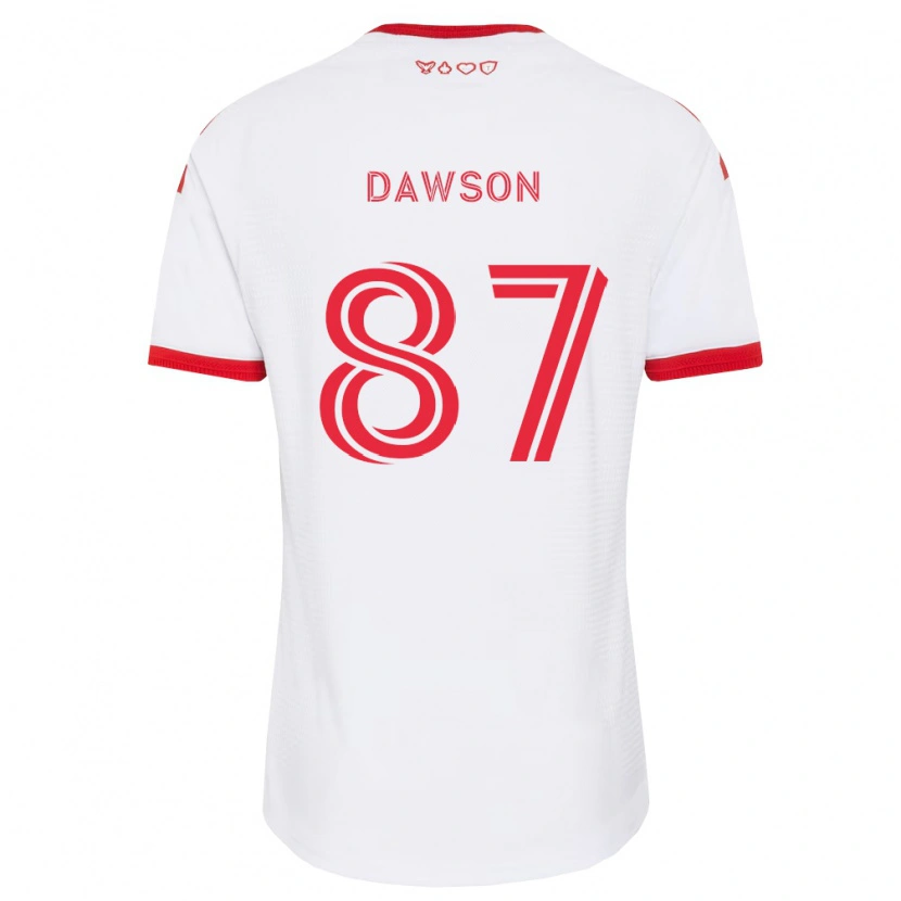 Danxen Niño Camiseta Lucas Dawson #87 Blanco Rojo Negro 2ª Equipación 2026/27 La Camisa México