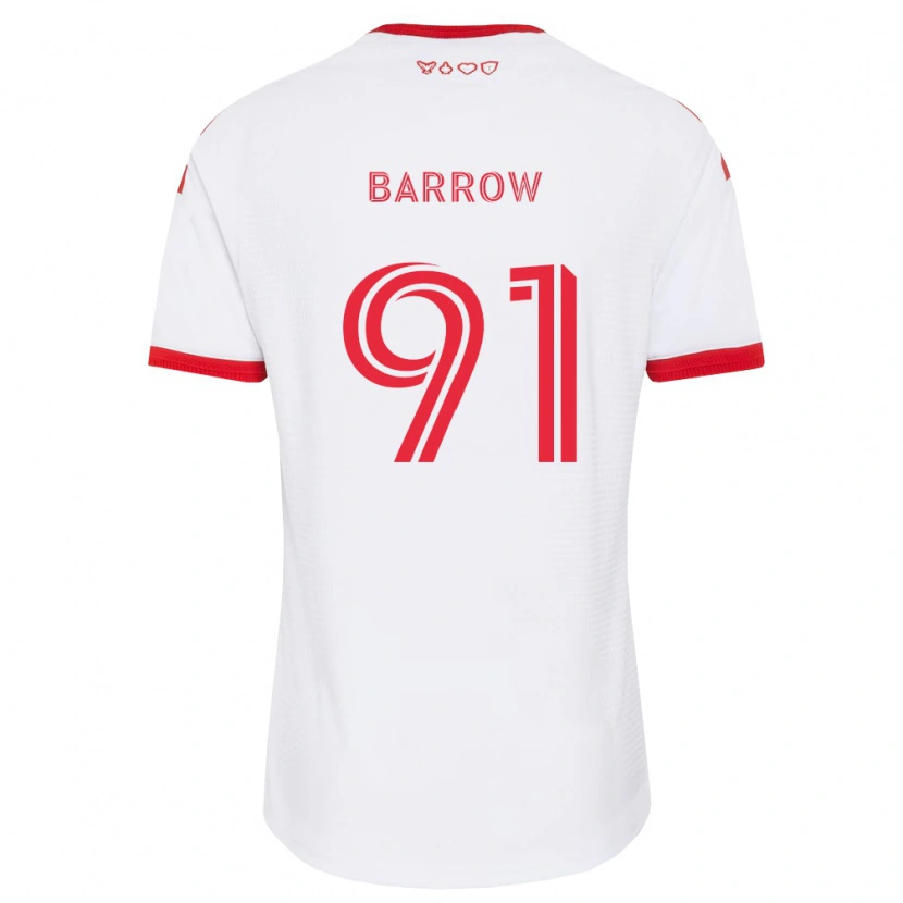 Danxen Niño Camiseta Dékwon Barrow #91 Blanco Rojo Negro 2ª Equipación 2026/27 La Camisa México