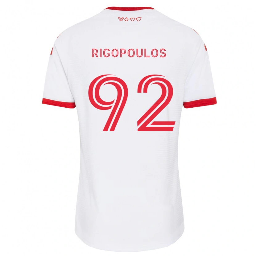 Danxen Niño Camiseta Theo Rigopoulos #92 Blanco Rojo Negro 2ª Equipación 2026/27 La Camisa México