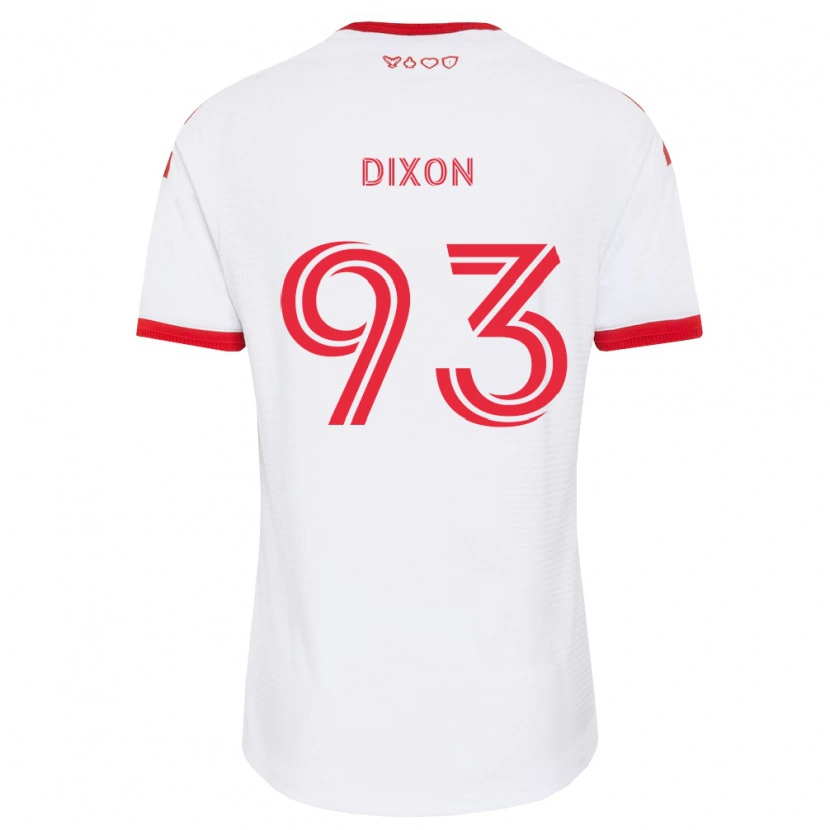 Danxen Niño Camiseta Damar Dixon #93 Blanco Rojo Negro 2ª Equipación 2026/27 La Camisa México