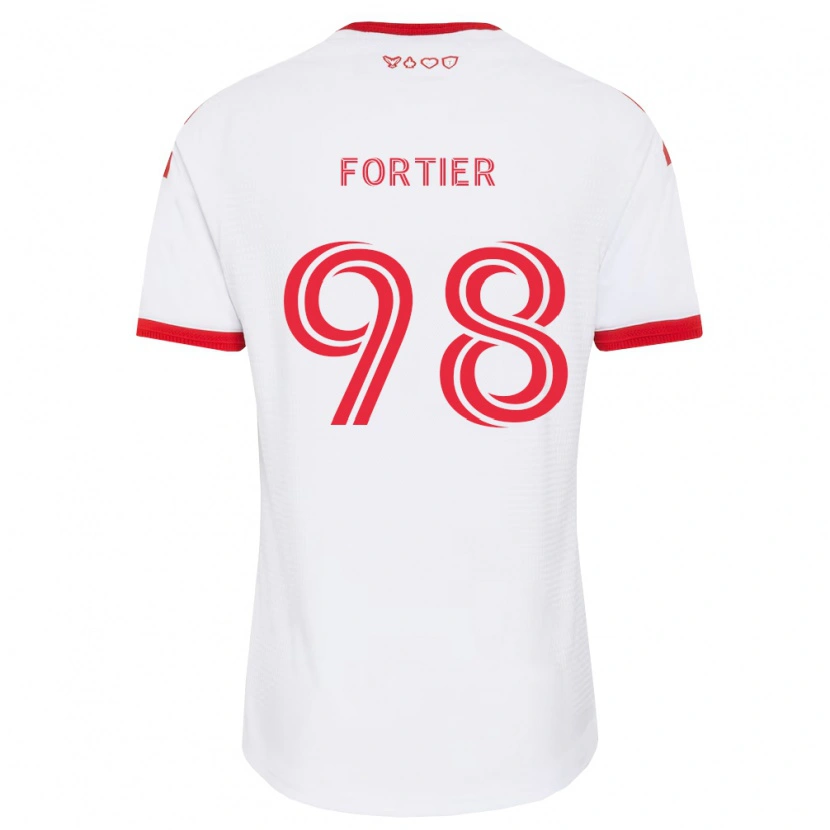 Danxen Niño Camiseta Kristjan Fortier #98 Blanco Rojo Negro 2ª Equipación 2026/27 La Camisa México