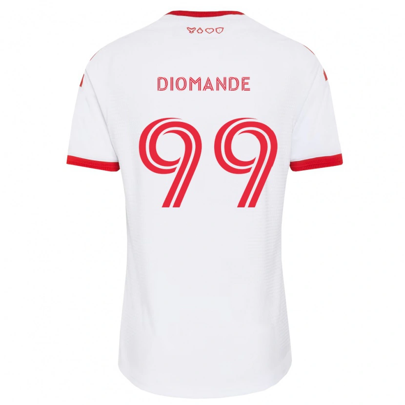 Danxen Niño Camiseta Adama Diomande #99 Blanco Rojo Negro 2ª Equipación 2026/27 La Camisa México