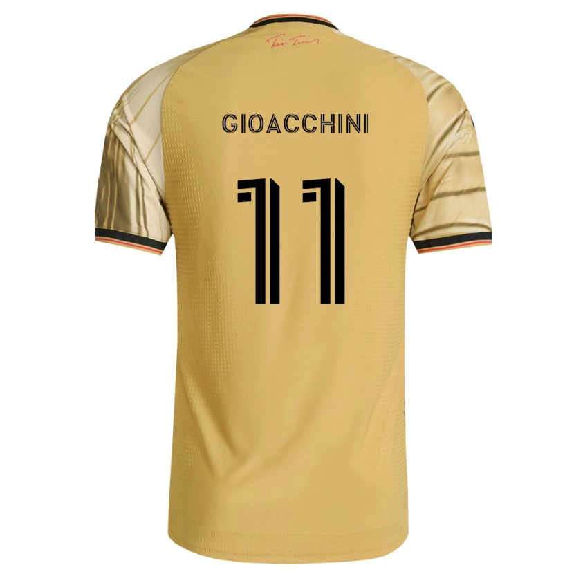 Danxen Niño Camiseta Nicholas Gioacchini #11 Marrón Amarillo Negro 2ª Equipación 2026/27 La Camisa México