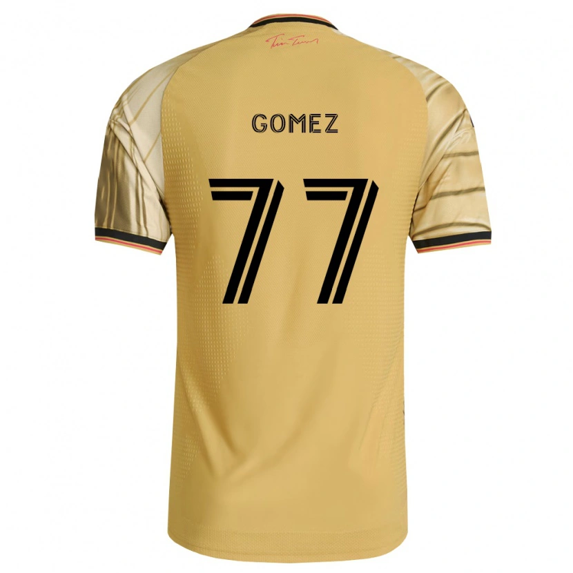 Danxen Niño Camiseta Sam Gomez #77 Marrón Amarillo Negro 2ª Equipación 2026/27 La Camisa México