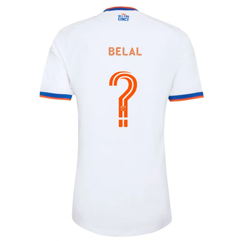 Danxen Niño Camiseta Ryan Belal #0 Blanco Azul Marino Naranja 2ª Equipación 2026/27 La Camisa México